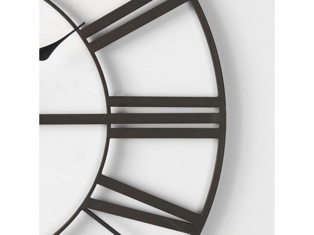 29.9L x 1.8W x 29.9H Black Iron Round Wall Clock - image 7