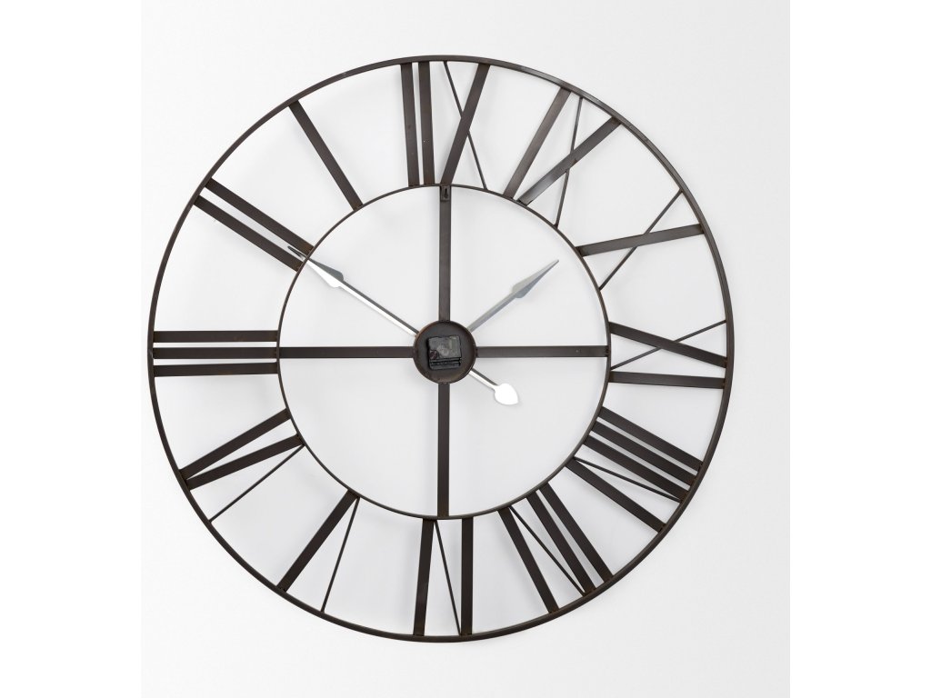 40.0L x 2.4W x 40.0H Black Iron Round Wall Clock - image 3