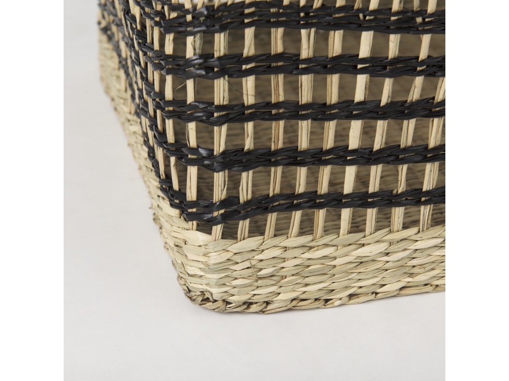 18.5L x 13.4W x 14.6H Set of 2 Light Brown Seagrass Rectangular Basket With Handles - image 7