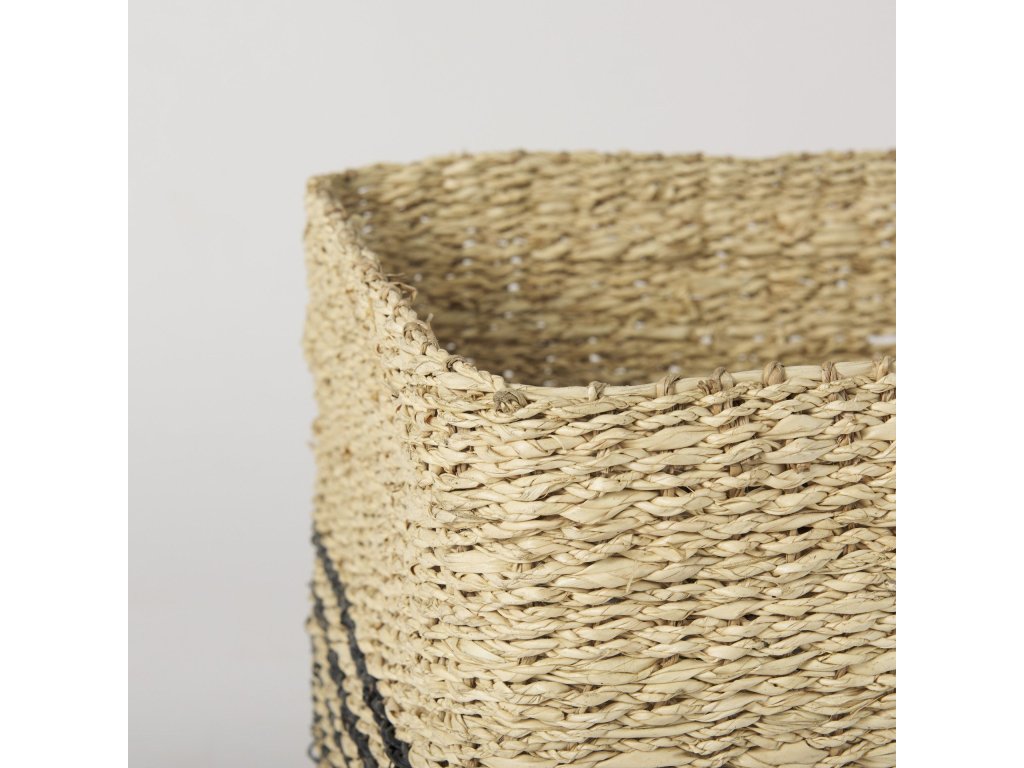 15.7L x 15.7W x 15.7H (Set of 3) Grey Twisted Seagrass Square Basket - image 3