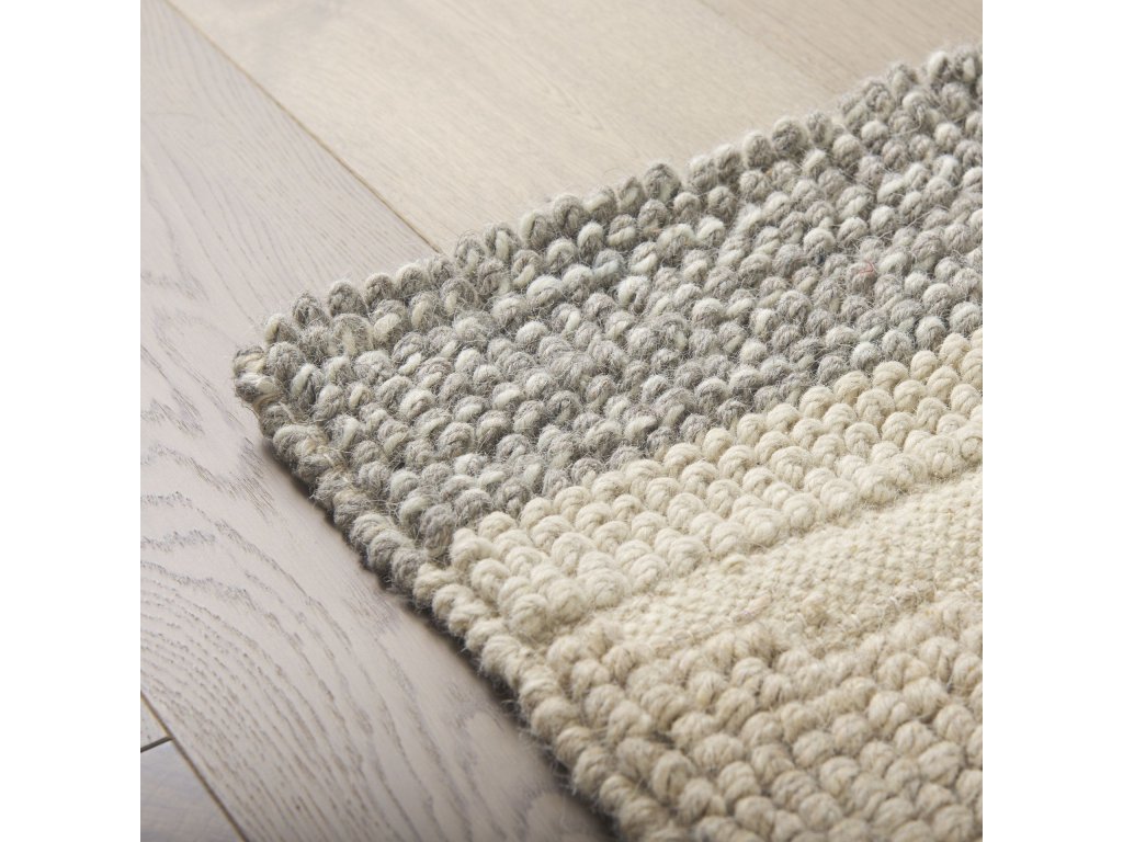 8X10 Gray Wool Hand Woven Diamond Patterned Rug - image 4
