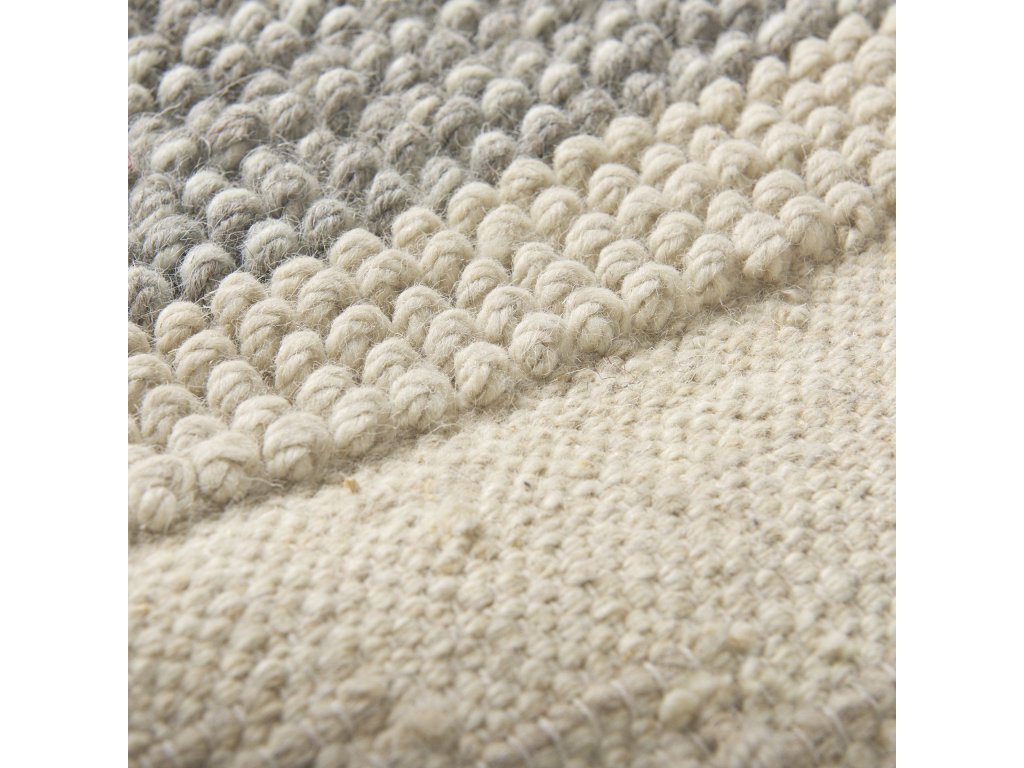 8X10 Gray Wool Hand Woven Diamond Patterned Rug - image 6