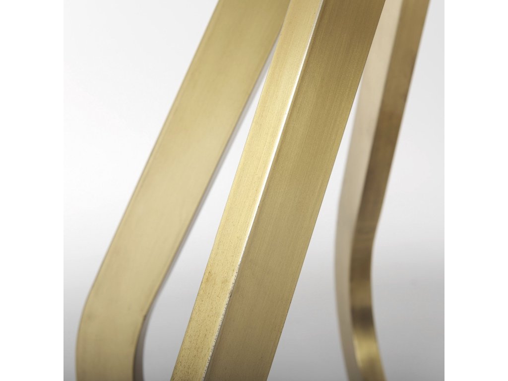 48" Marble Top Gold Metal Base Dining Table - image 8