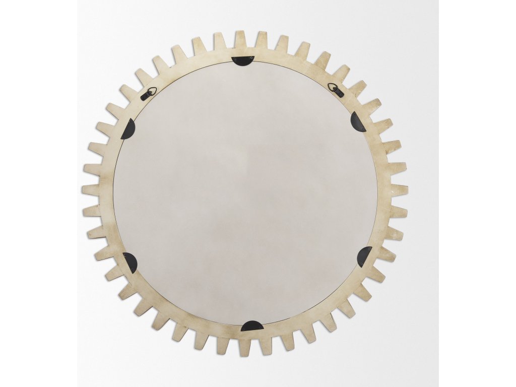 Mirror 35" Round Natural Wood Frame Mirror - image 3