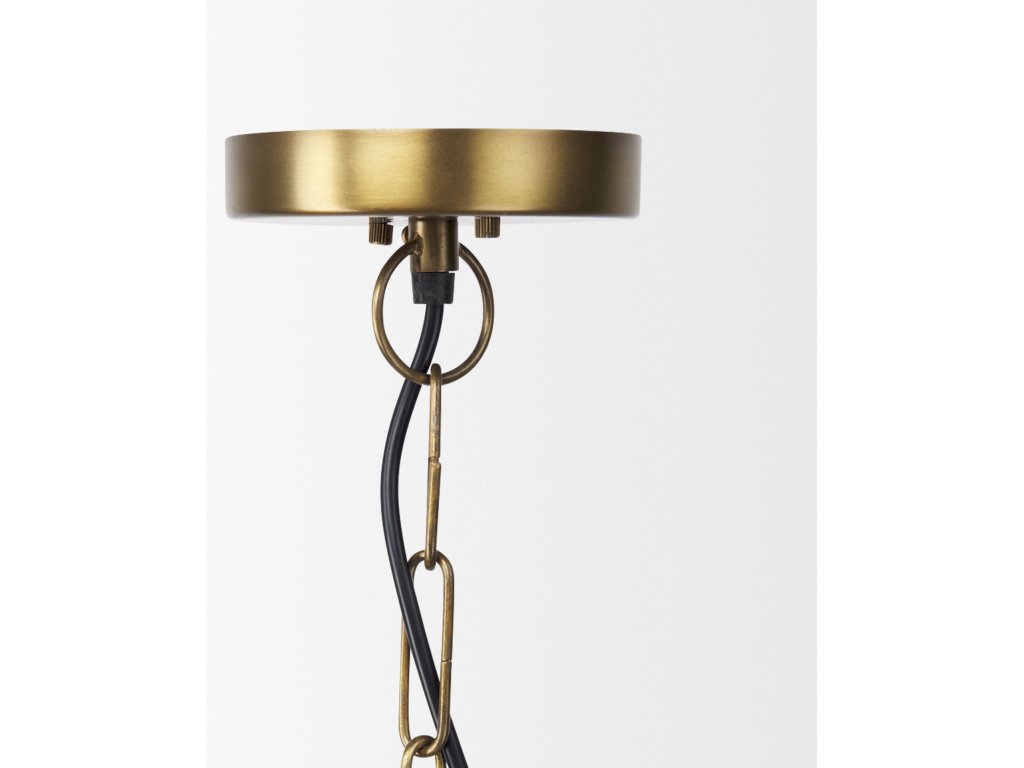 18.0L x 18.0W x 23.0H Gold w/Gold Accents Pendant Light - image 3
