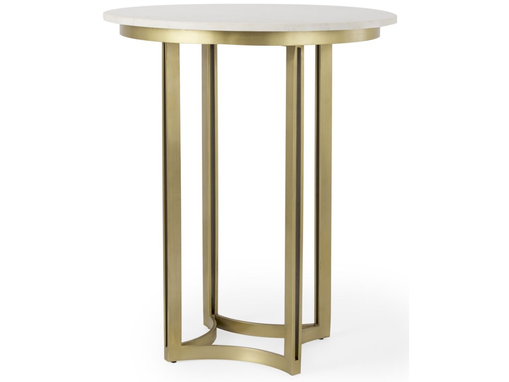 Marble & Gold Metal Bistro Table - main image