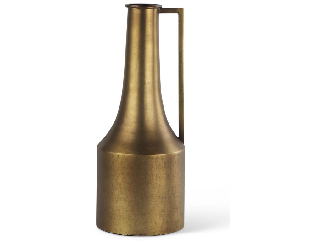 Small 14.0H Gold Iron Flower Jug Vase - main image