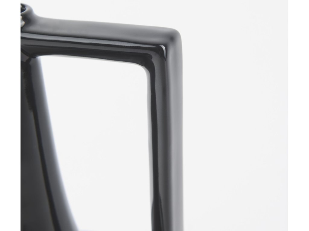 11.6H Medium Glossy and Matte Black Ceramic Jug Vase - image 8