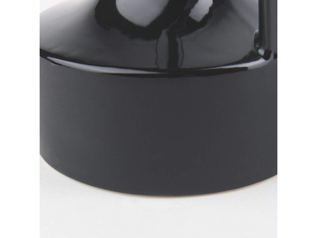 11.6H Medium Glossy and Matte Black Ceramic Jug Vase - image 10