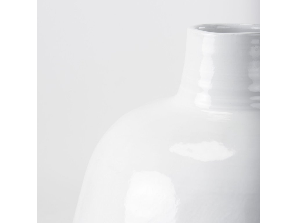 20.5L x 20.5W x 31.9H White and Dark Beige Color Blocked Ceramic Floor Vase - image 5