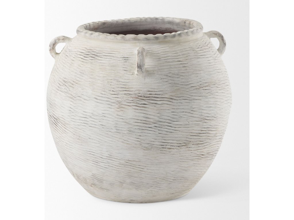 25.2L x 25.2W x 22.4H Cream Ceramic Floor Vase - image 1