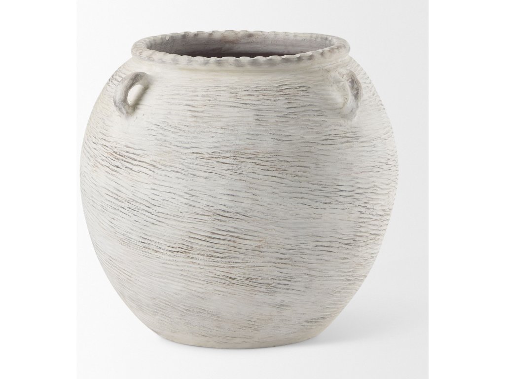 25.2L x 25.2W x 22.4H Cream Ceramic Floor Vase - image 2