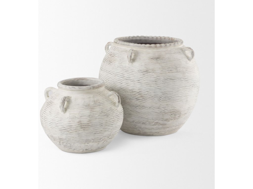 25.2L x 25.2W x 22.4H Cream Ceramic Floor Vase - image 8