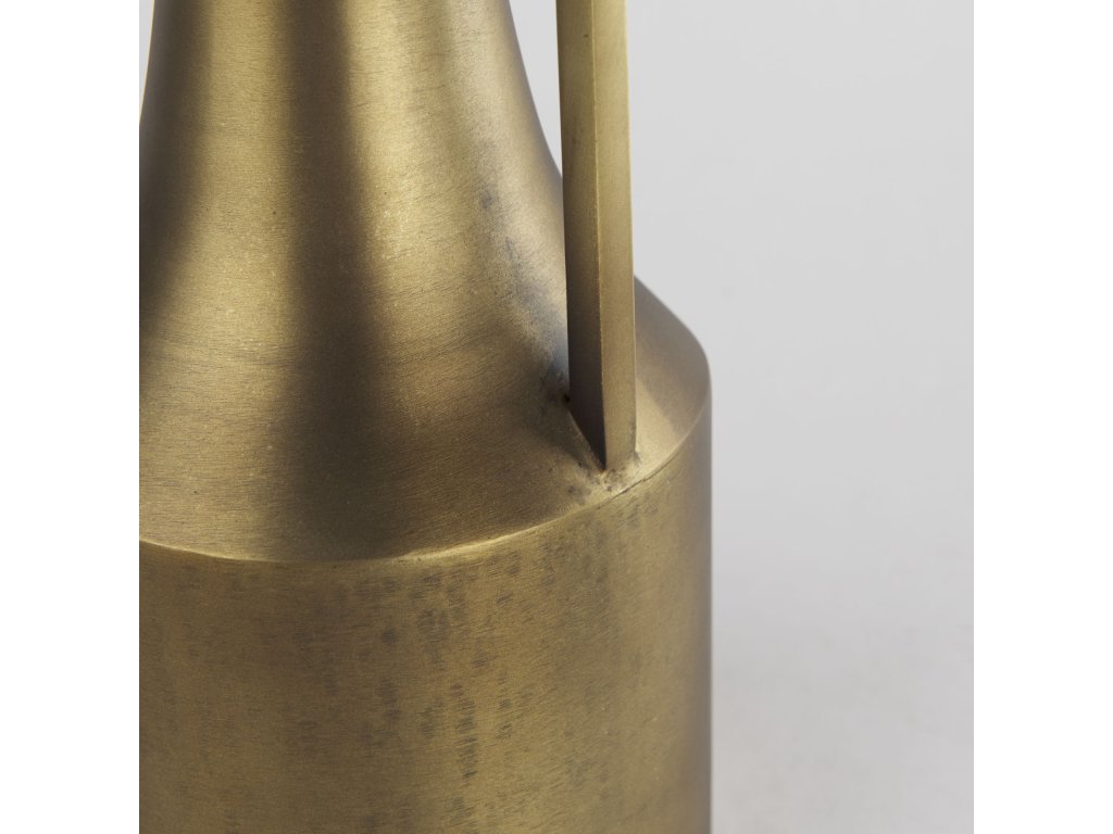 Small 14.0H Gold Iron Flower Jug Vase - image 10