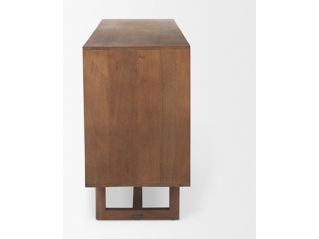 Medium Brown Solid Wood w/Cane Sideboard - image 4
