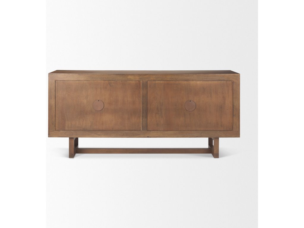 Medium Brown Solid Wood w/Cane Sideboard - image 5