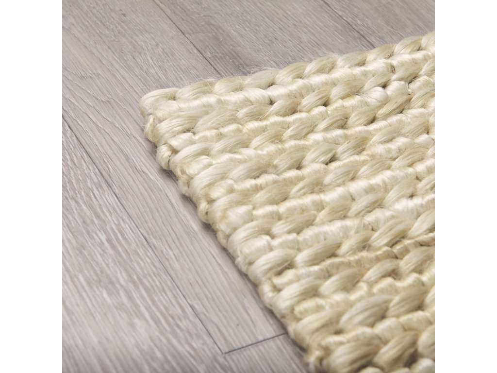 9 x 12 Camel Color Woven Hemp Area Rug - image 4
