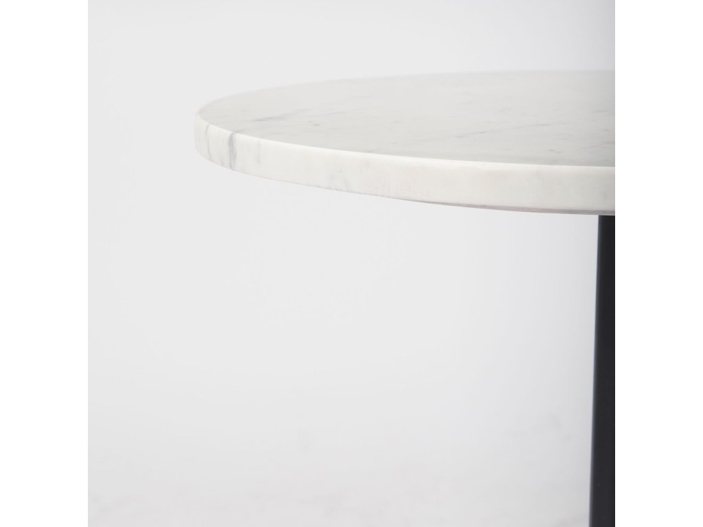 Marble Top Pedestal End/Side Table - image 4