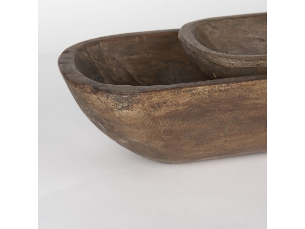 Set of 2 Extra Large Medium Brown Reclaimed Wood Trays - image 5