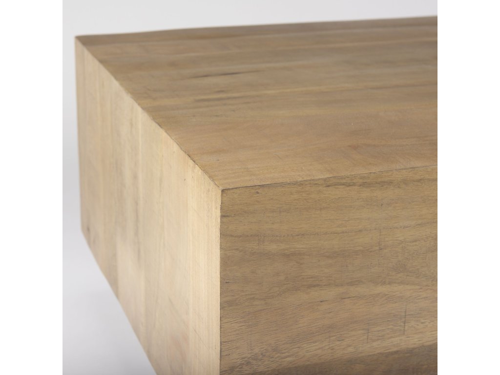 Light Brown Wood Rectangular Coffee Table - image 5