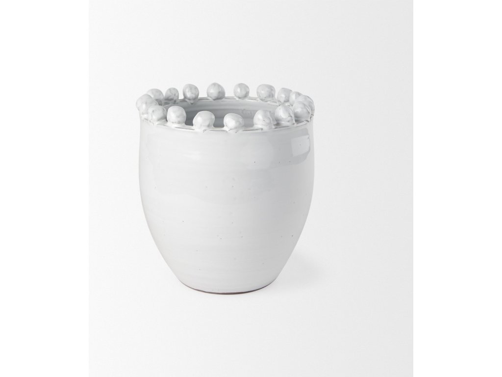 Small Off-White Glazed Vase - image 4