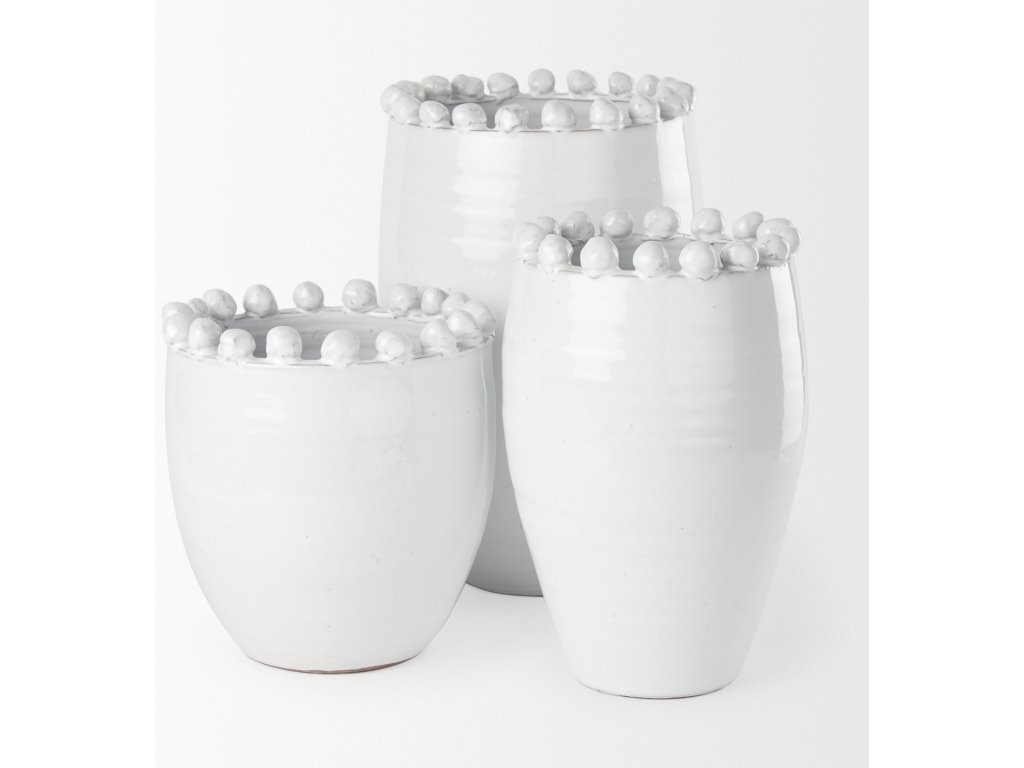 Small Off-White Glazed Vase - image 9
