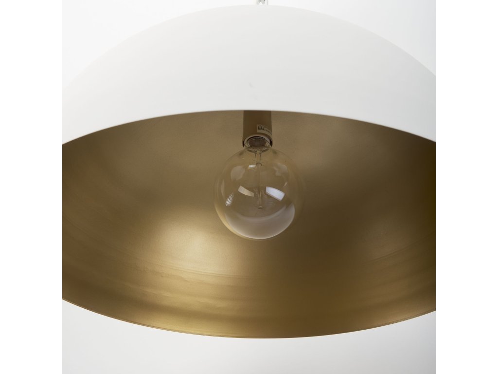 24" Round White Dome Pendant Light - image 5