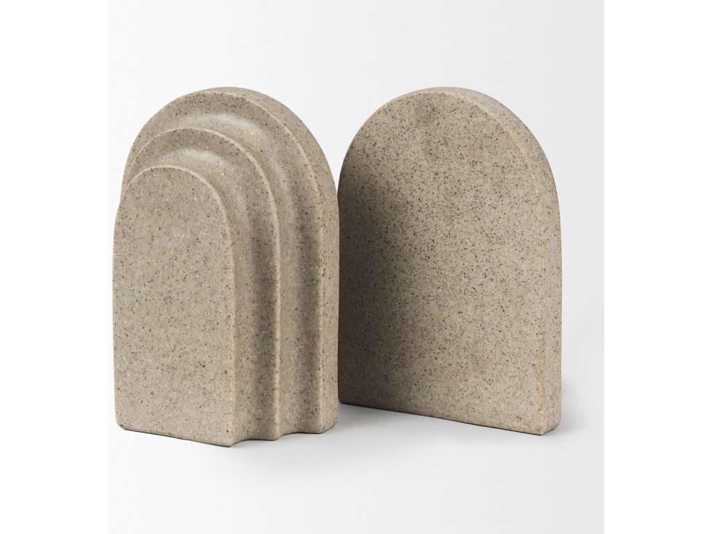 Sandstone Resin Arc Book End Set - image 7