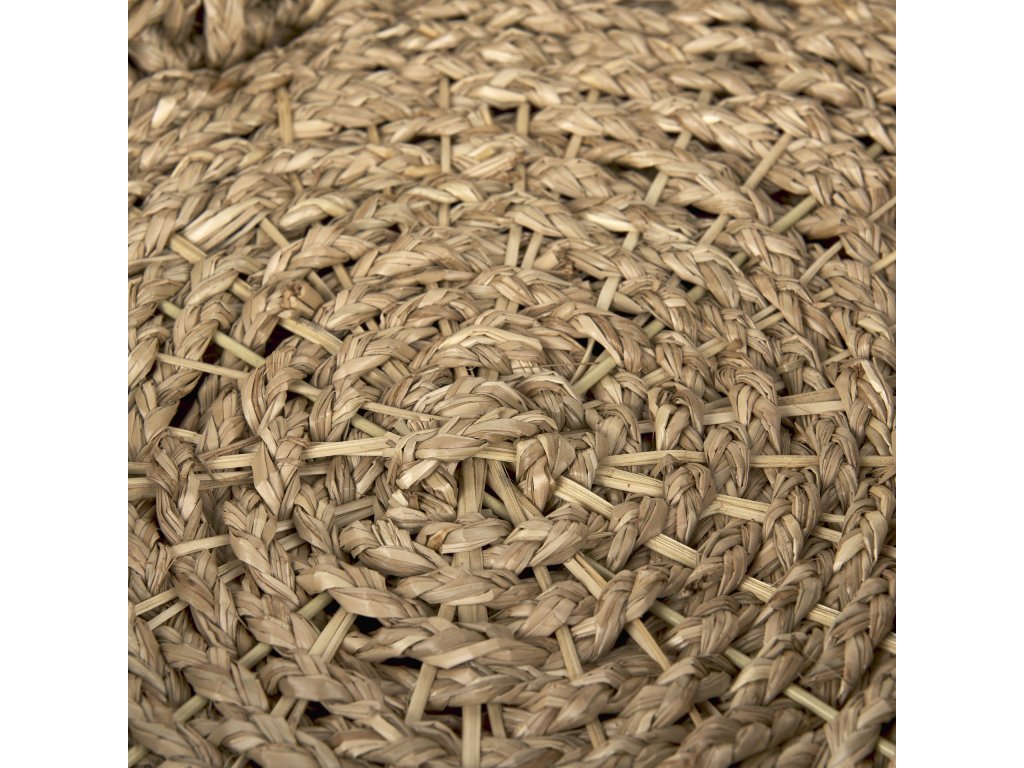 Set of 2 Large Basketweave Seagrass Trays w/ Loop Handles - image 9