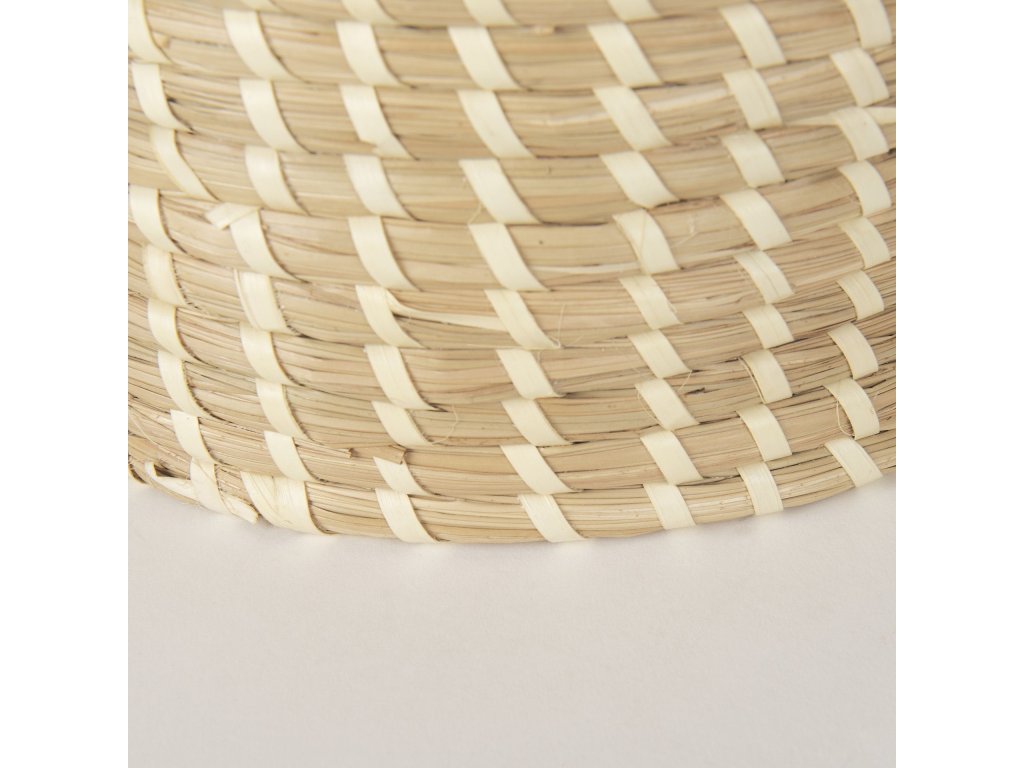 Set of 3 Nesting Seagrass & Palm Leaf Boxes With Lids - image 6