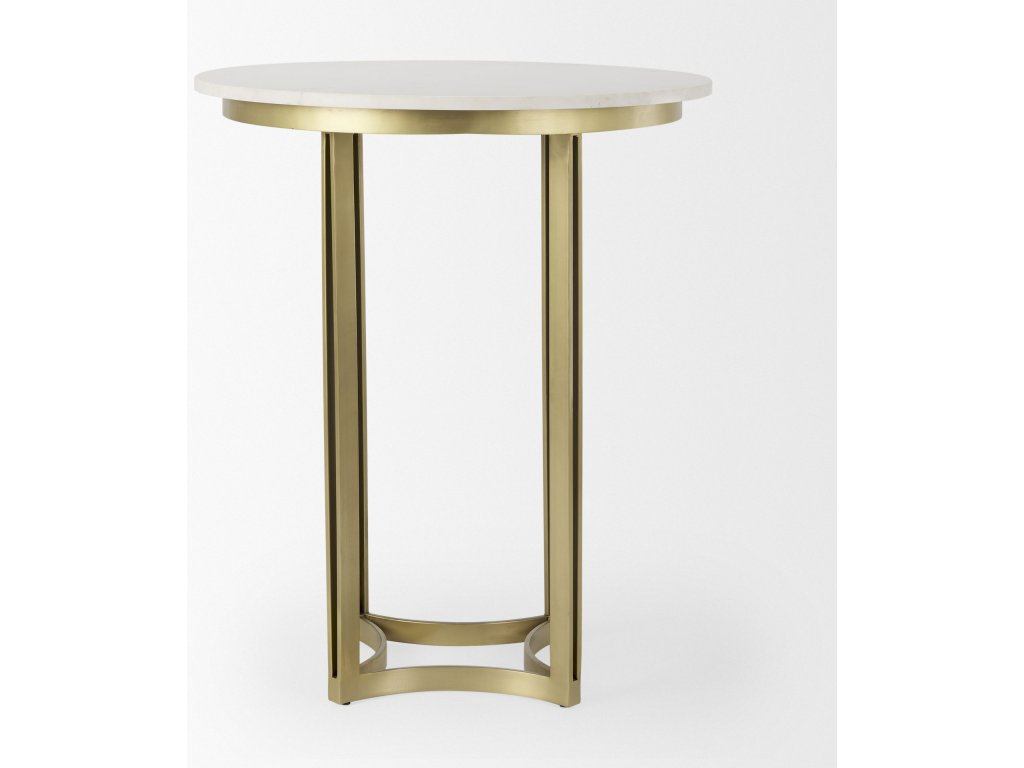 Marble & Gold Metal Bistro Table - image 4