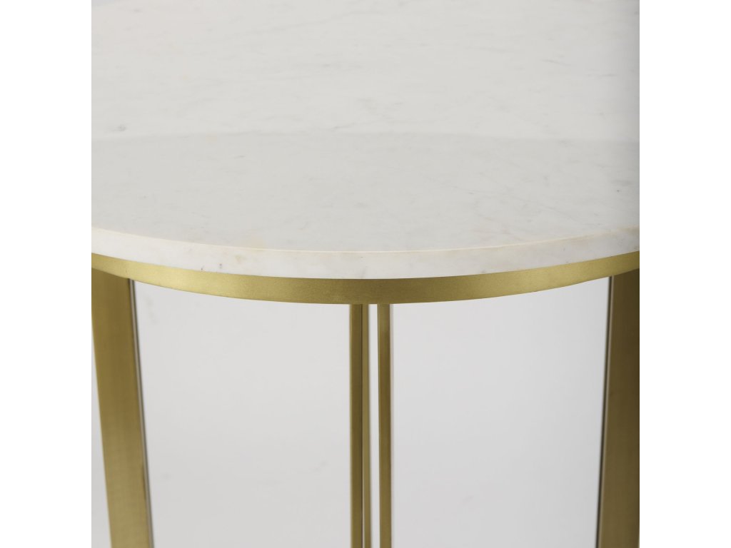 Marble & Gold Metal Bistro Table - image 6