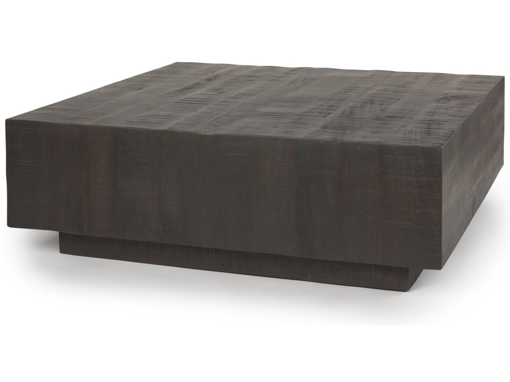 Dark Brown Wood Square Coffee Table - main image