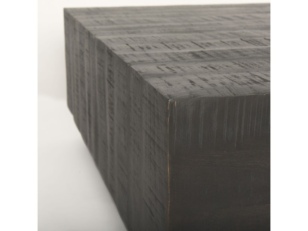 Dark Brown Wood Square Coffee Table - image 4