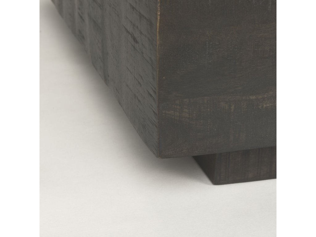 Dark Brown Wood Square Coffee Table - image 5