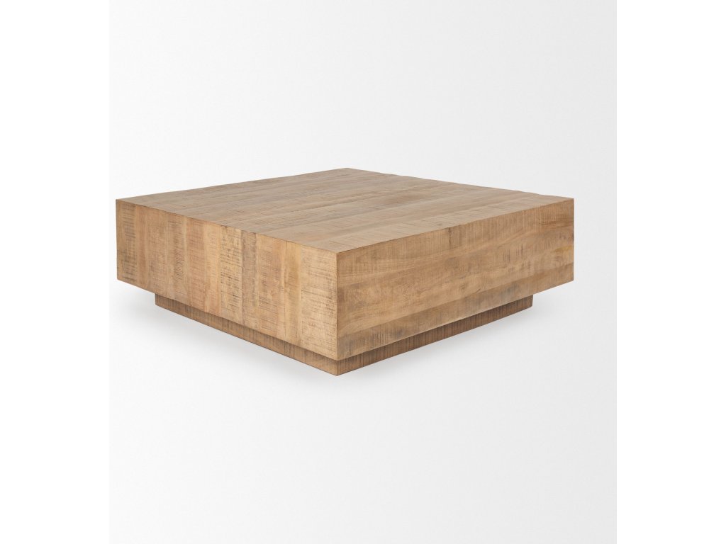 Light Brown Wood Square Coffee Table - image 4