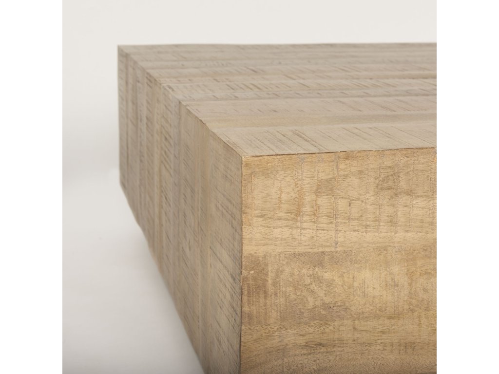 Light Brown Wood Square Coffee Table - image 6