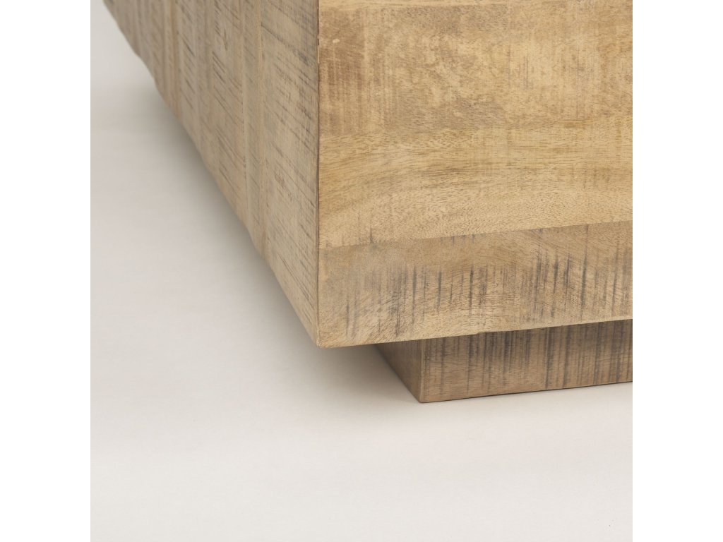 Light Brown Wood Square Coffee Table - image 7
