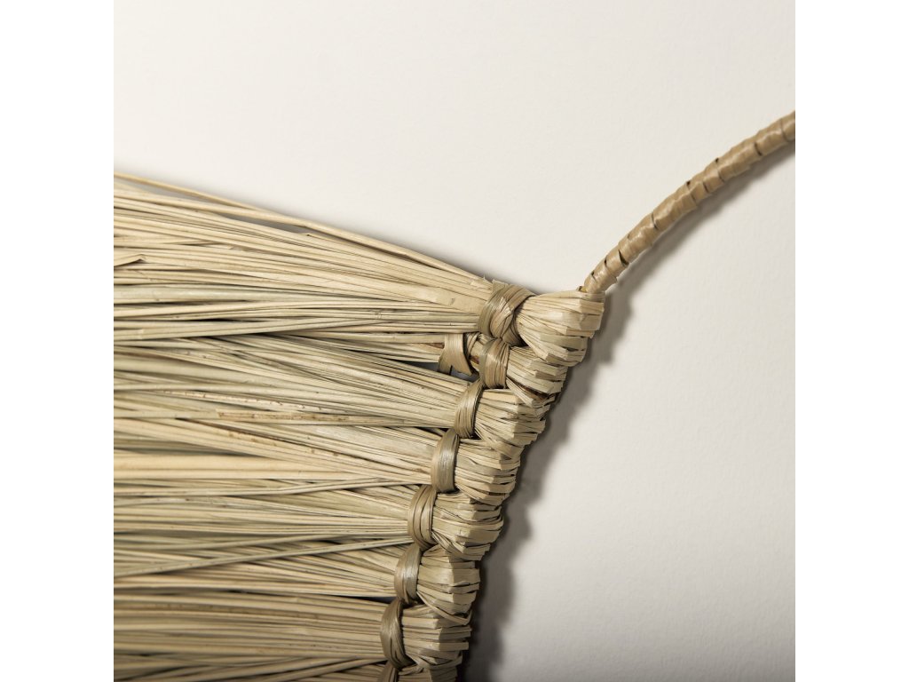 Set of 3 Seagrass Boho Weave Fan Wall Decor - image 4