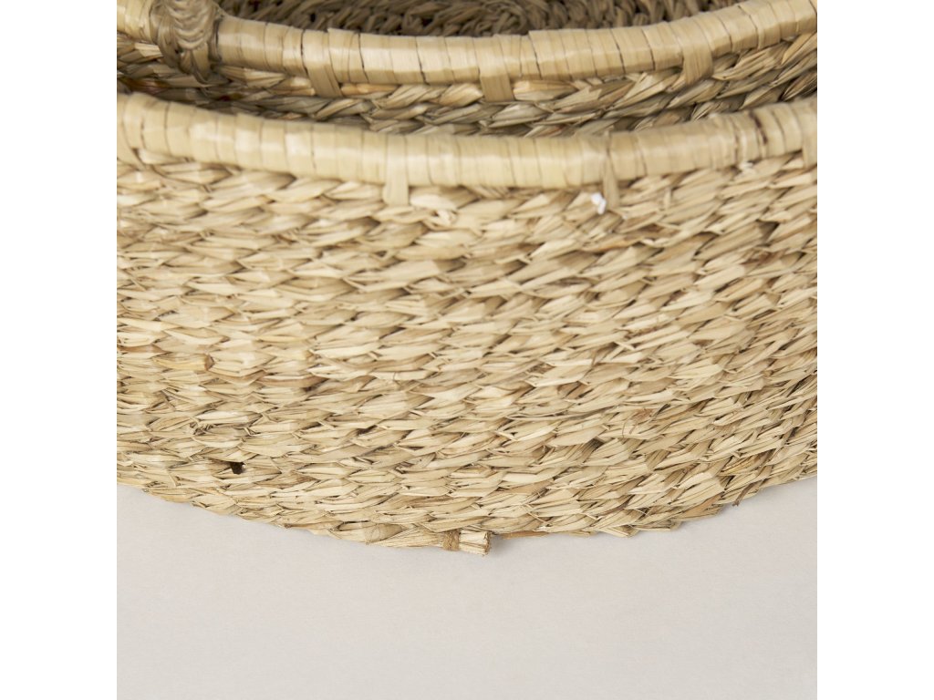 Set of 2 Deep Nesting Seagrass Baskets w/ Handles - image 8