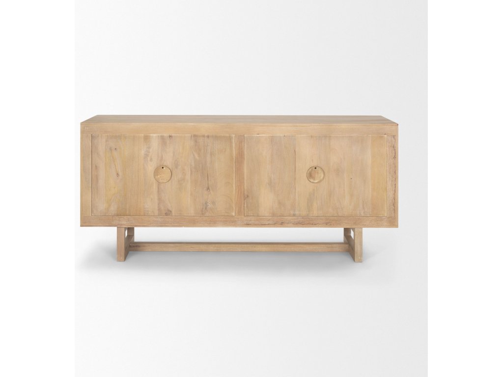 72.0L x 18.0W x 31.0H Light Brown Solid Wood w/Cane Sideboard - image 5