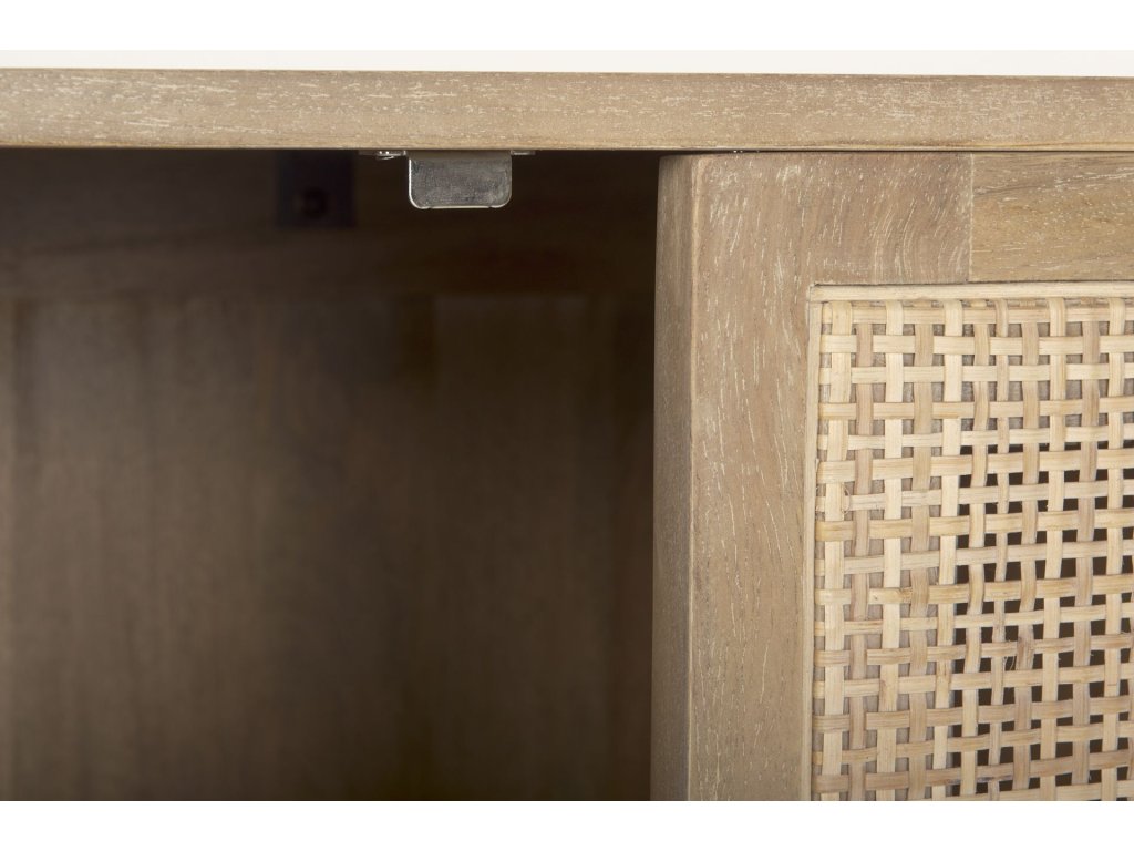72.0L x 18.0W x 31.0H Light Brown Solid Wood w/Cane Sideboard - image 10