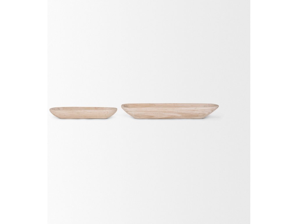 Set of 2 Extra Large Light-Wash Reclaimed Wood Trays - image 2