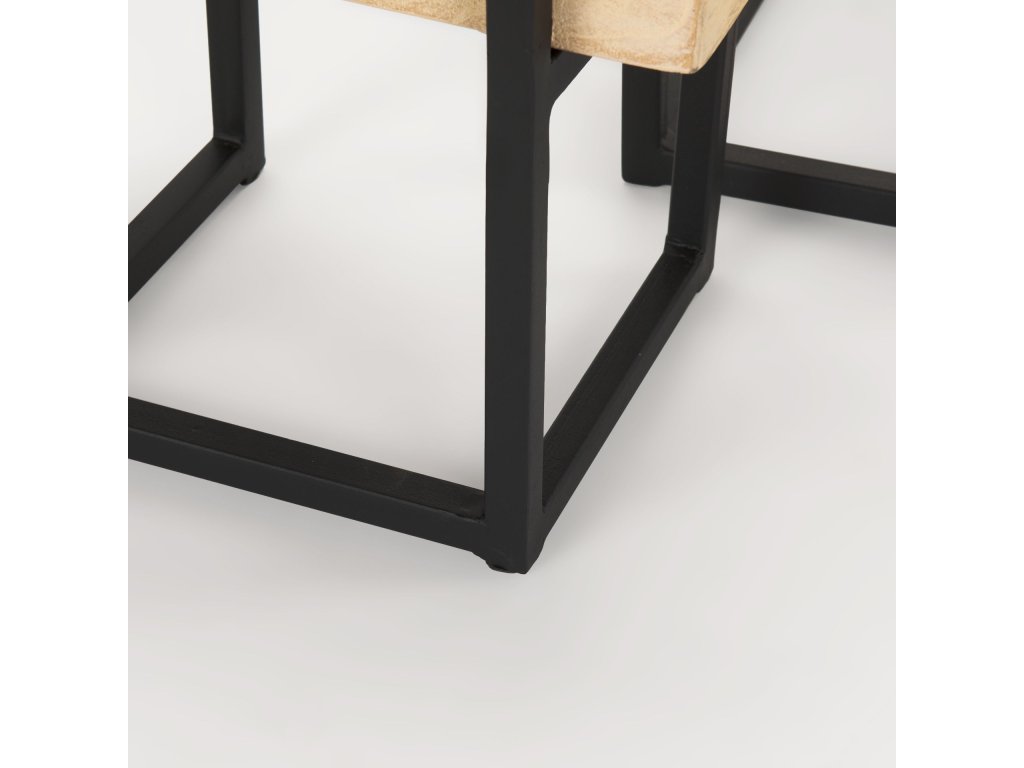 Set of 2 Beige Wood w/ Black Metal Arch Frames - image 9