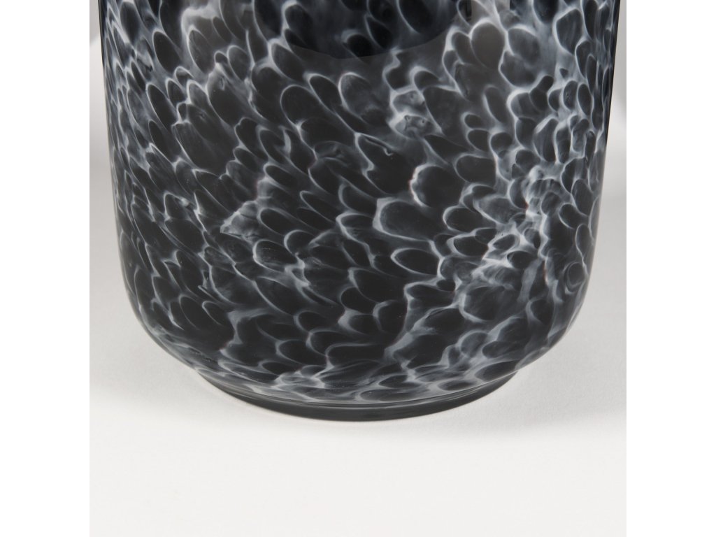 Large Black Mottled Glass Vase - image 8