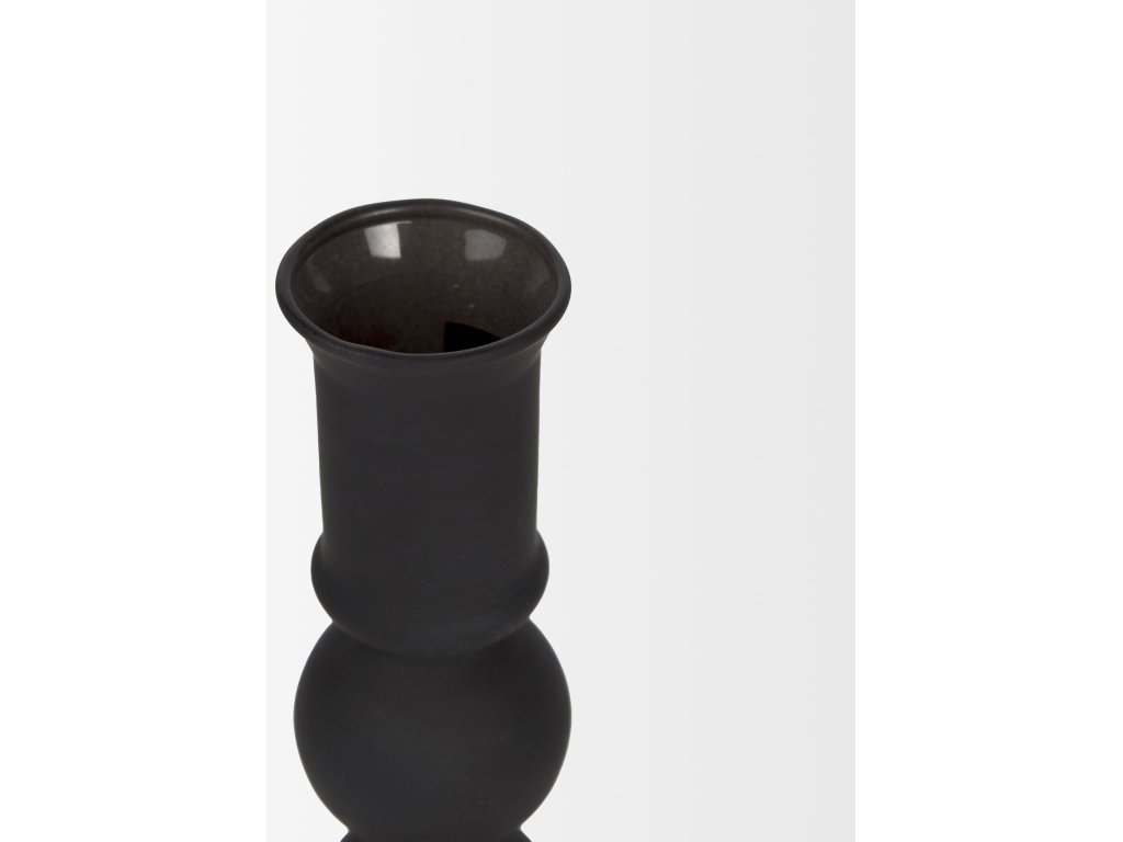 Small Matte Black Blown Glass Candlestick - image 3