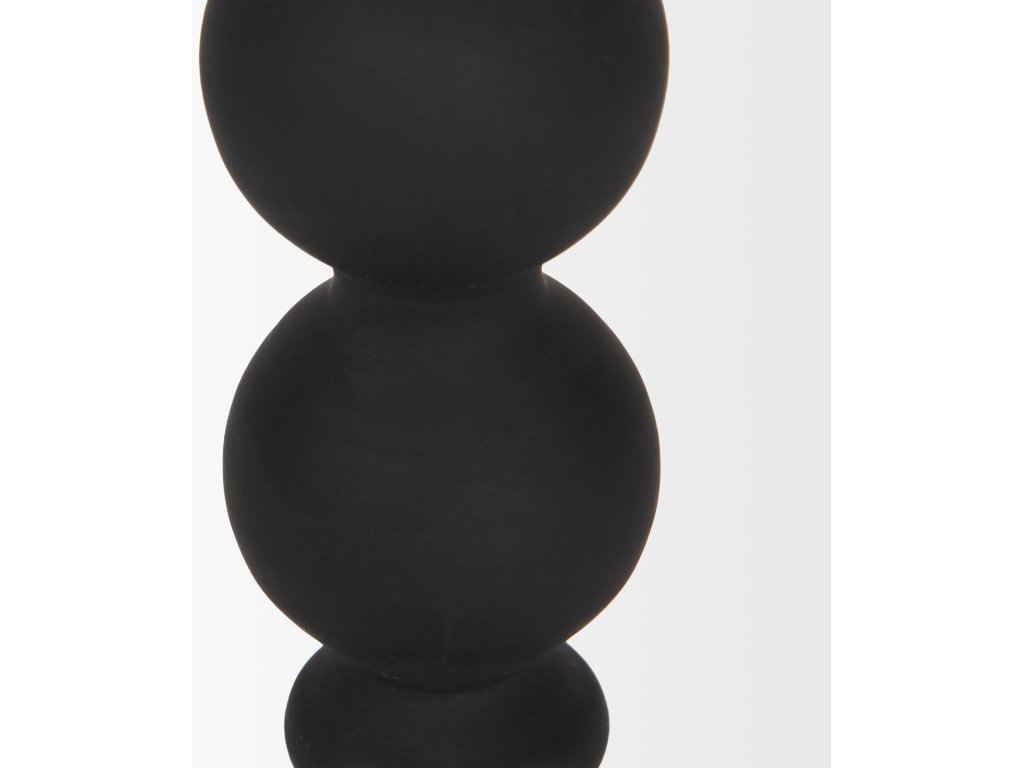 Small Matte Black Blown Glass Candlestick - image 4