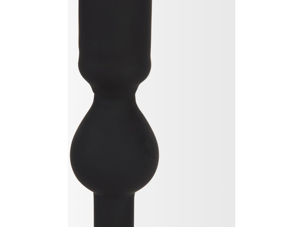 Medium Matte Black Blown Glass Candlestick - image 4