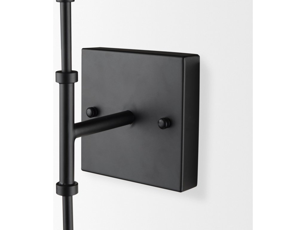 Matte Black Metal w/ Frosted Glass Globes 2-Light Wall Sconce - image 6