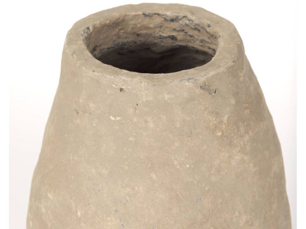 Small Gray Paper Mache Vase - image 6